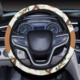 Sloths hanging on the tree pattern Car Steering Wheel Cover