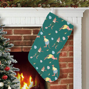 Kangaroo leaves pattern Christmas Stocking