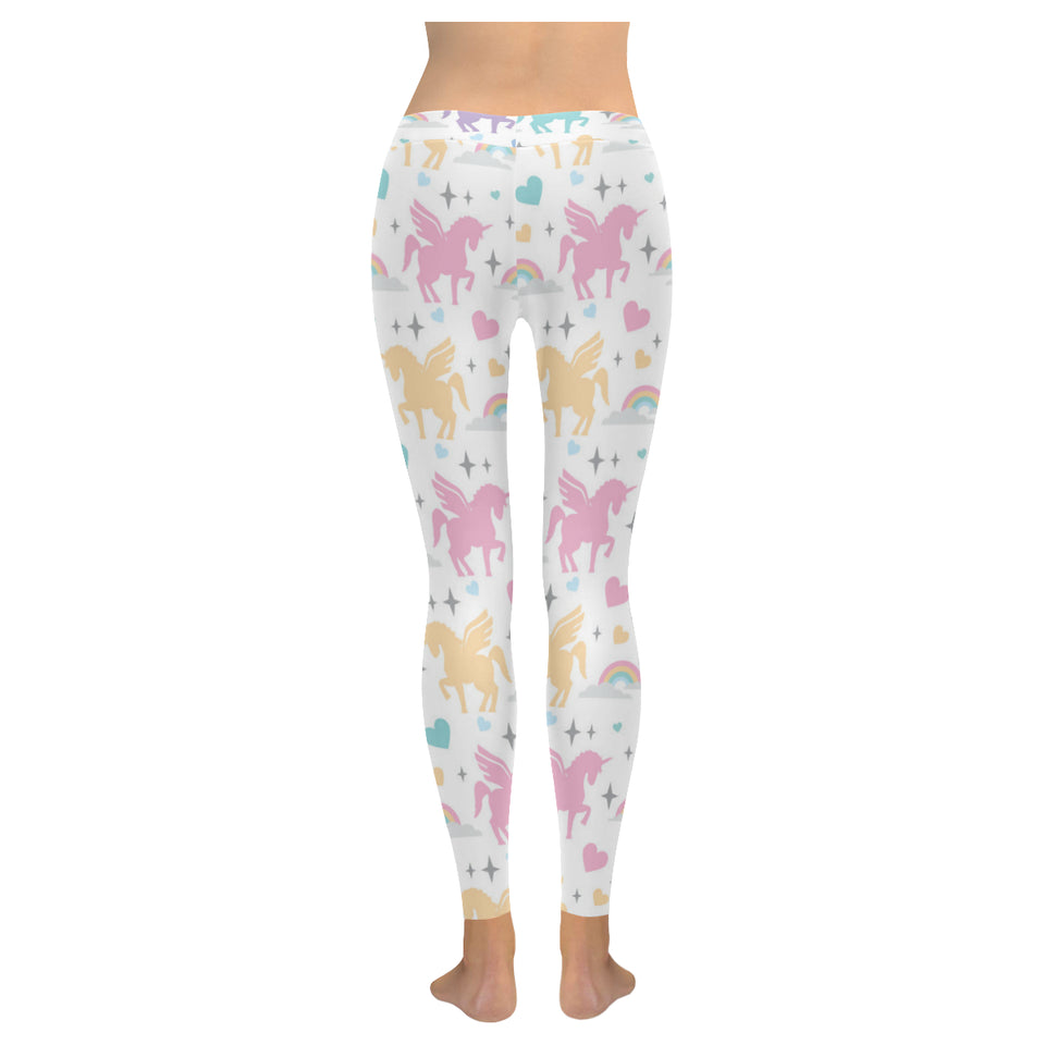 colorful unicorn rainbow heart pattern Women's Legging Fulfilled In US