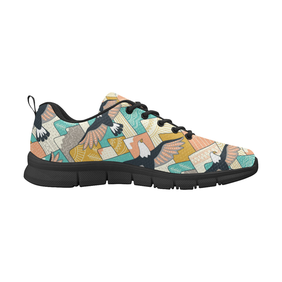 Eagle Pattern Print Design 02 Men's Breathable Sneakers ( Model 055)