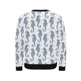 Seahorse pattern background Men's Crew Neck Sweatshirt