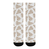 Hand drawn pizza pattern Crew Socks