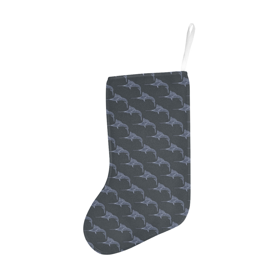 Swordfish Pattern Print Design 03 Christmas Stocking