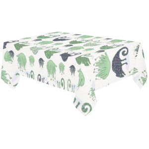 Chameleon lizard succulent plant pattern Tablecloth