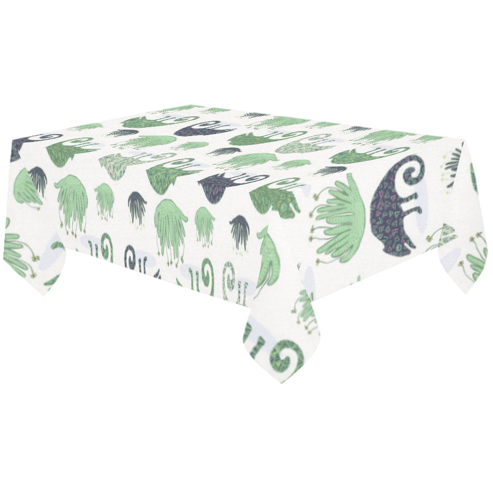 Chameleon lizard succulent plant pattern Tablecloth