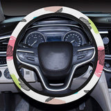 Dragonflies ginkgo leaves pattern Car Steering Wheel Cover