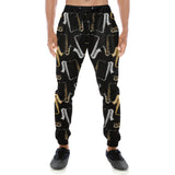 saxophone design pattern Unisex Casual Sweatpants