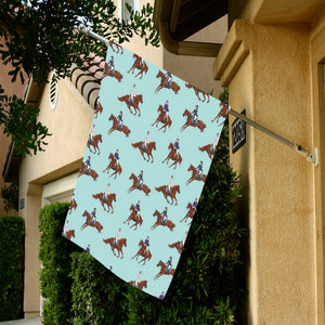 Horses running horses rider pattern House Flag Garden Flag