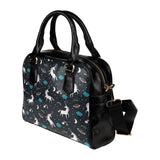 unicorn rainbows moon clound star pattern Shoulder Handbag