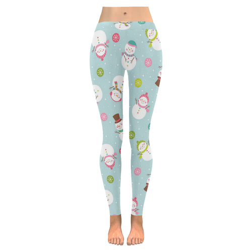 Cute snowman snowflake pattern Women's Legging Fulfilled In US