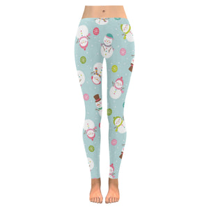 Cute snowman snowflake pattern Women's Legging Fulfilled In US