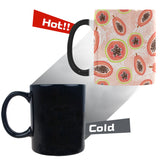 papaya leaves pattern Morphing Mug Heat Changing Mug