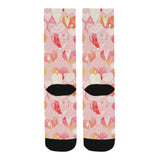 Hand drawn heart design pattern Crew Socks