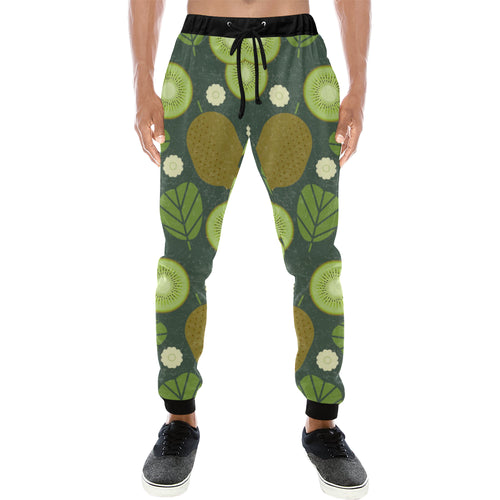 Whole sliced kiwi leave and flower Unisex Casual Sweatpants