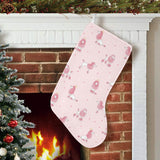 Poodle dog pink color theme Christmas Stocking