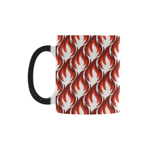 Fire flame symbol design pattern Morphing Mug Heat Changing Mug