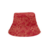 Gold dragons red background Unisex Bucket Hat