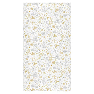 Christmas tree Christmas element Silver gold patte Bath Towel