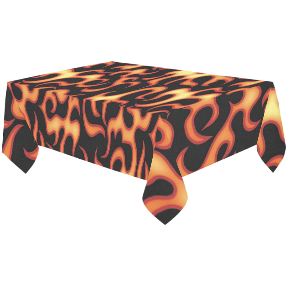 Fire flame dark pattern Tablecloth