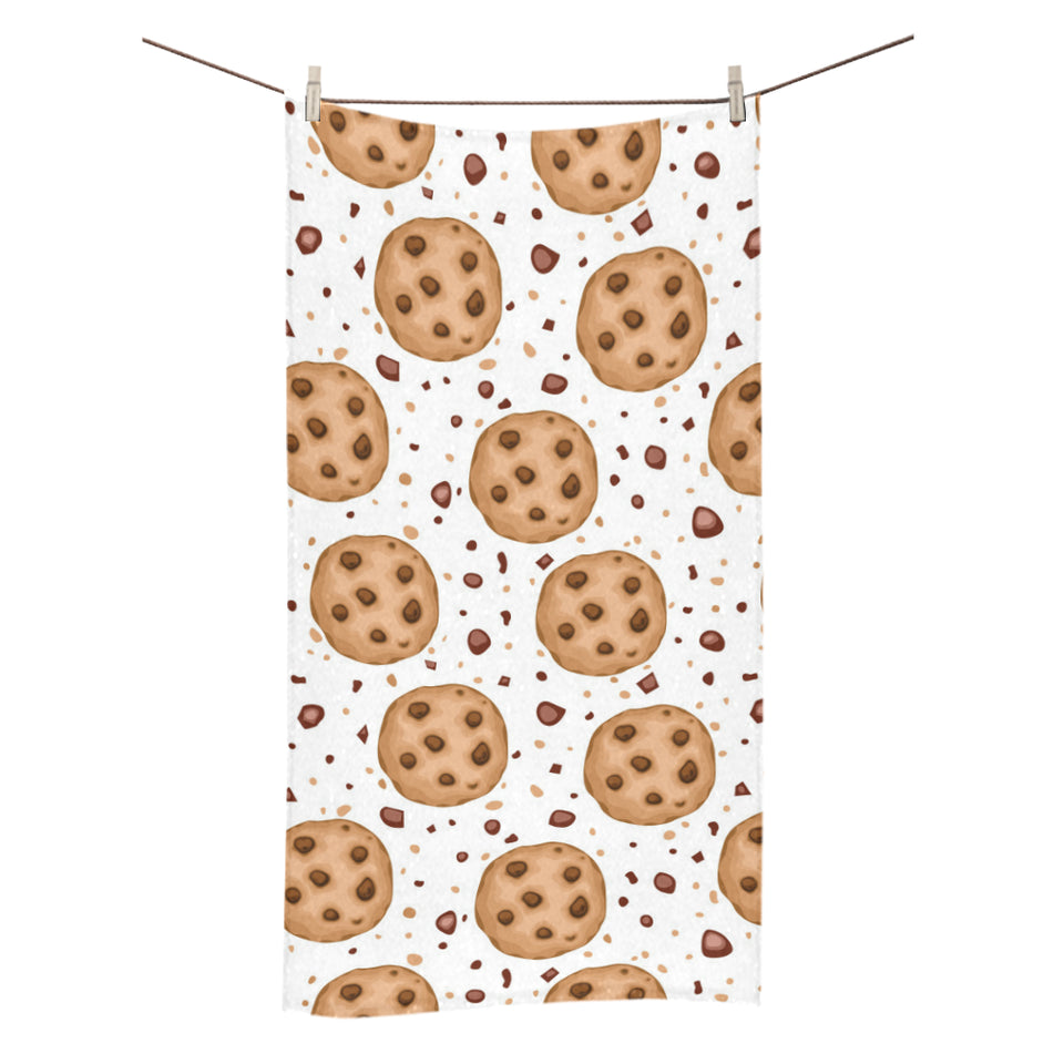 chocolate chip cookie pattern Bath Towel