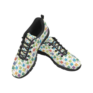Chemistry Periodic Table Pattern Print Design 05 Men's Breathable Sneakers ( Model 055)