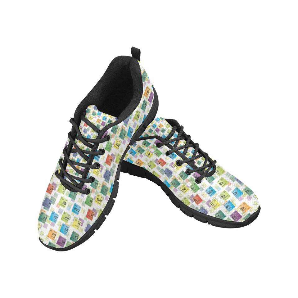 Chemistry Periodic Table Pattern Print Design 05 Men's Breathable Sneakers ( Model 055)