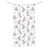 Watercolor cute rabbit pattern Bath Towel