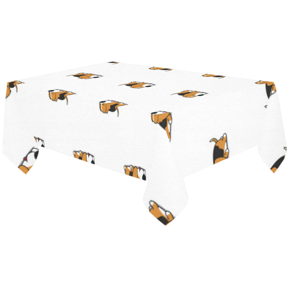 Cute beagle dog sleeping pattern Tablecloth