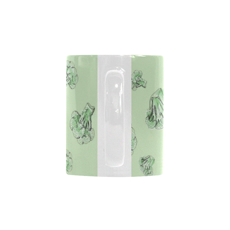 broccoli sketch pattern Classical White Mug (Fulfilled In US)