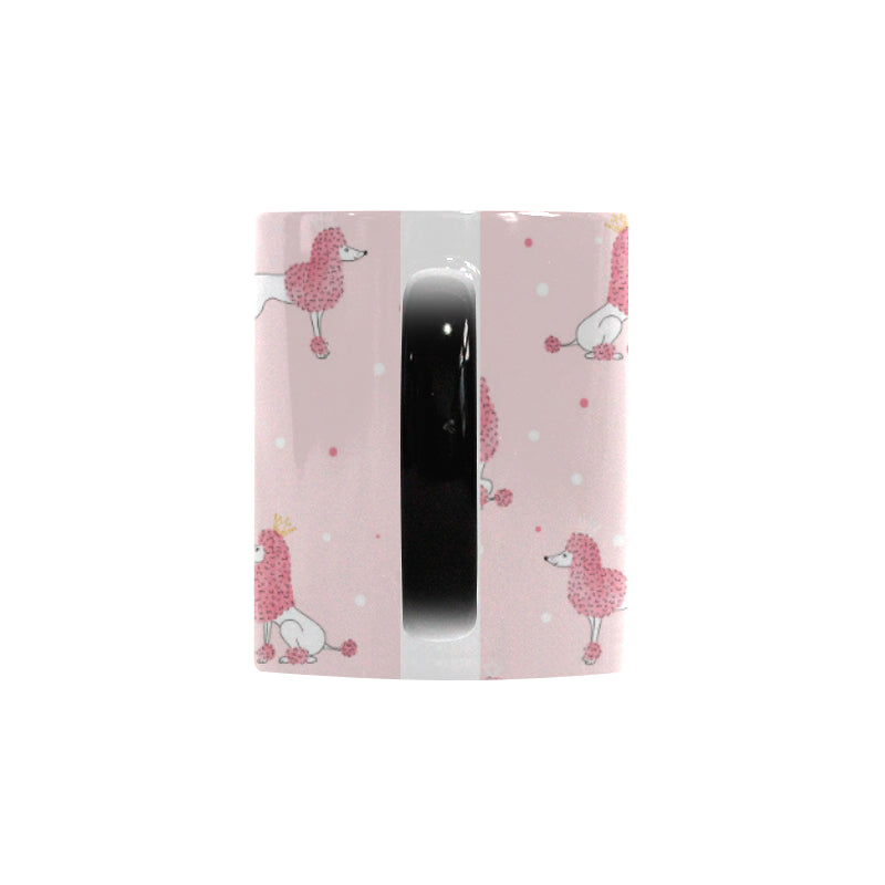 Poodle dog pink color theme Morphing Mug Heat Changing Mug