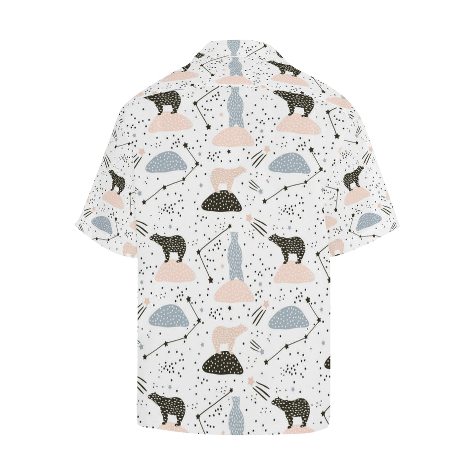 Polar bears star poka dot pattern Men's All Over Print Hawaiian Shirt