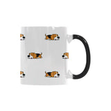 Cute beagle dog sleeping pattern Morphing Mug Heat Changing Mug