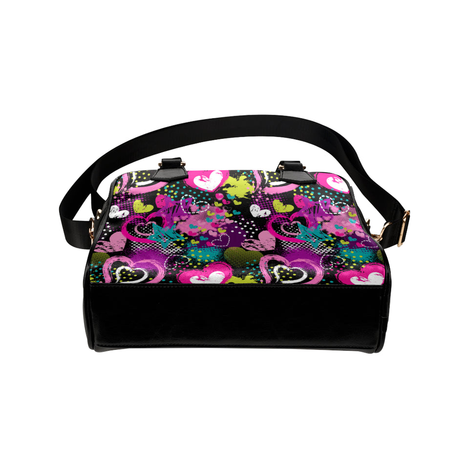 heart dot wave star creative design pattern Shoulder Handbag