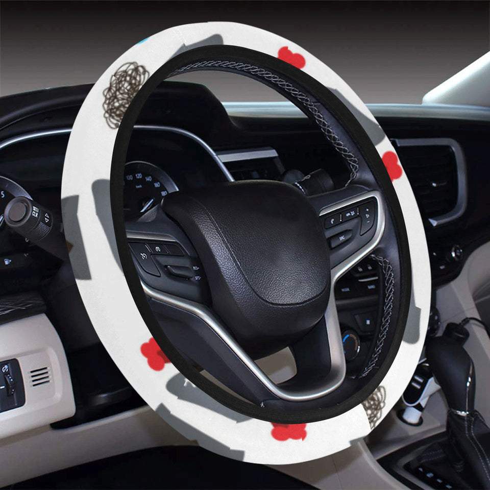 Cute ninja design pattern Car Steering Wheel Cover
