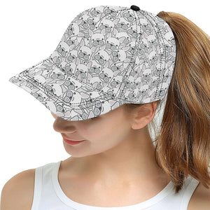 Cute french bulldog head pattern All Over Print Snapback Cap