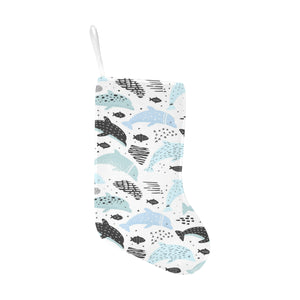 Cute dolphins Childish Style pattern Christmas Stocking