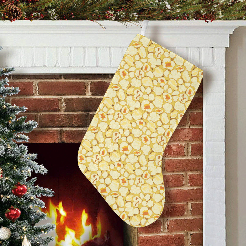 Popcorn Pattern Print Design 04 Christmas Stocking