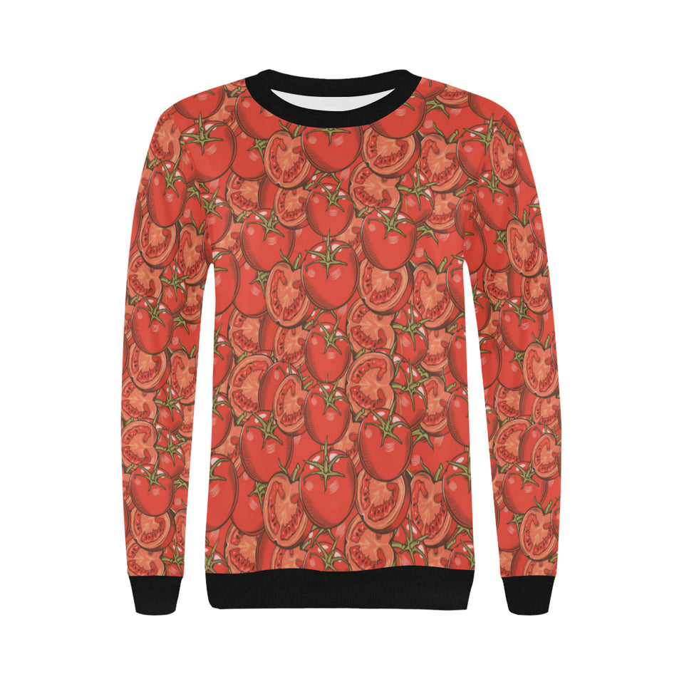 Red Tomato Pattern Women's Crew Neck Sweatshirt