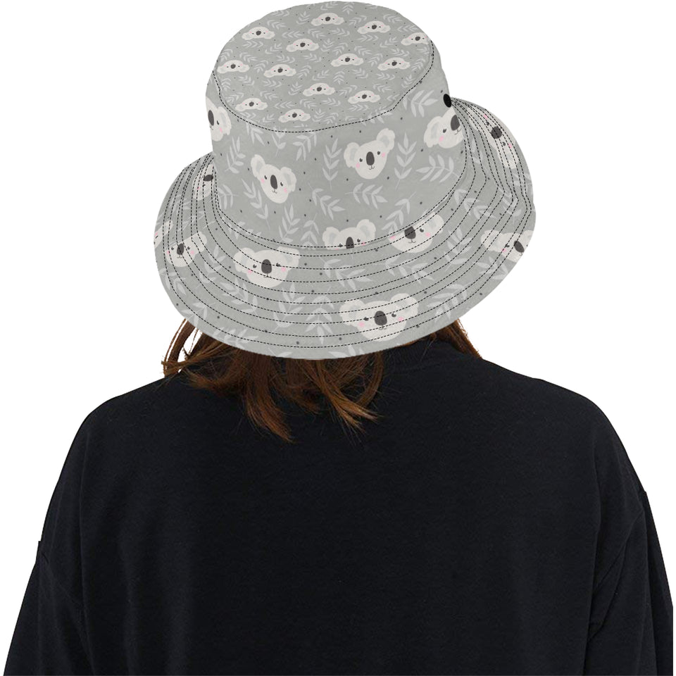 Cute koala leaves pattern Unisex Bucket Hat