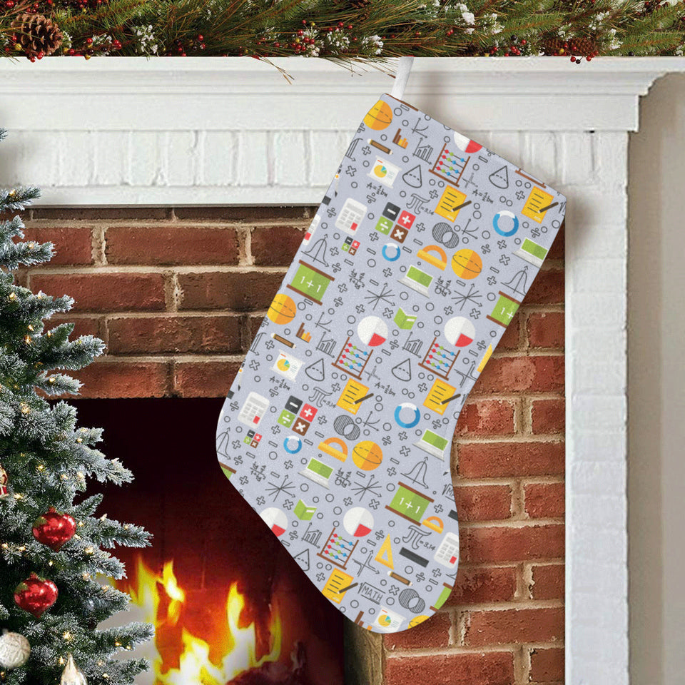 Math Pattern Print Design 04 Christmas Stocking