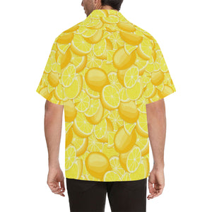 lemon pattern Men's All Over Print Hawaiian Shirt