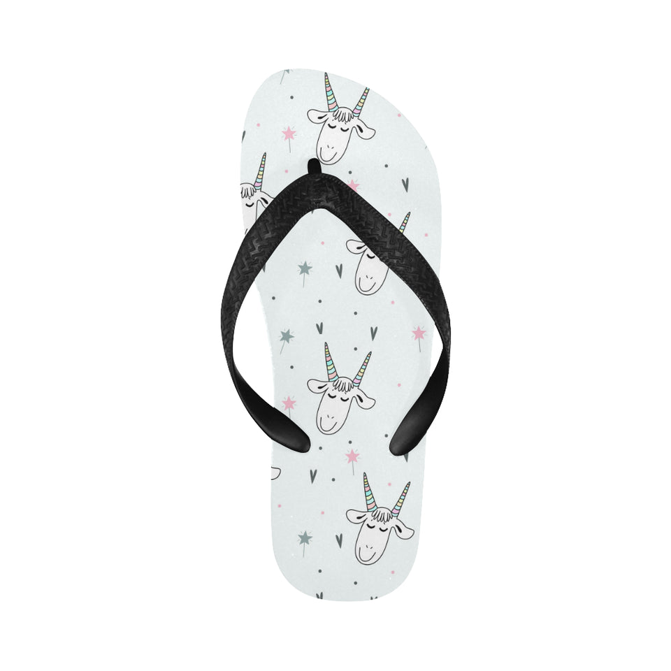 Cute goat design pattern Unisex Flip Flops