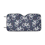 Bicycle Pattern Print Design 03 Car Sun Shade