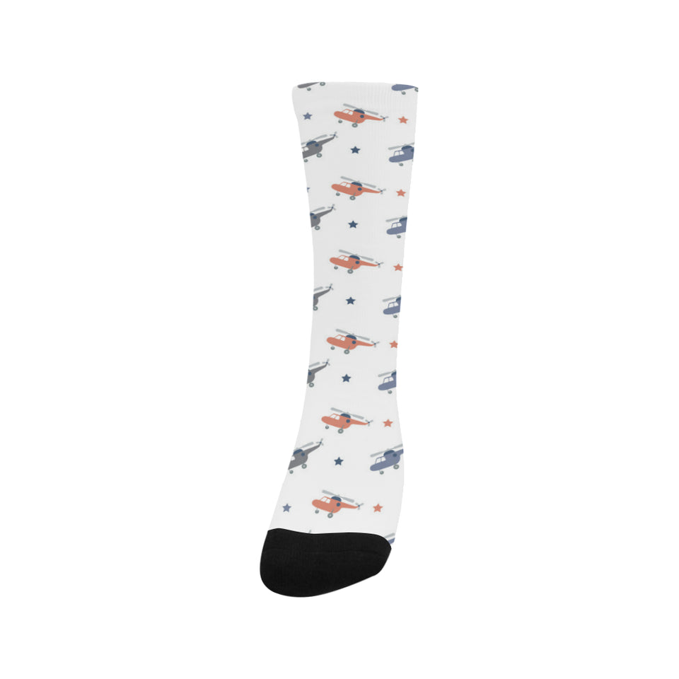 Cute helicopter star pattern Crew Socks
