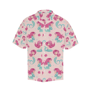 Cute little mermaid pattern Men's All Over Print Hawaiian Shirt