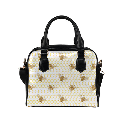 Bee honeycomb seamless design pattern Shoulder Handbag