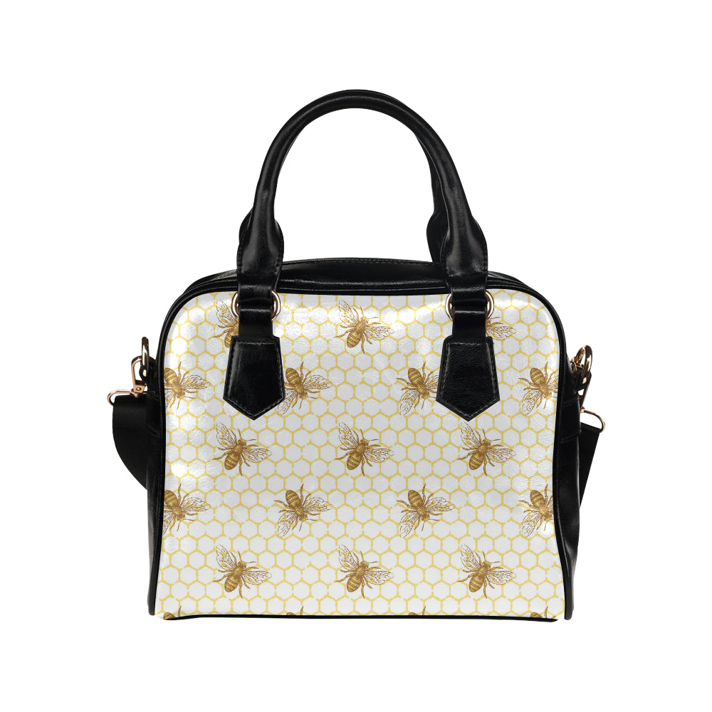 Bee honeycomb seamless design pattern Shoulder Handbag