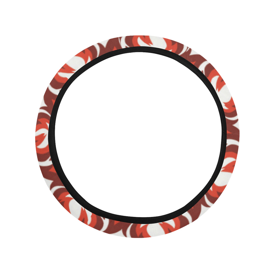 Fire flame symbol design pattern Car Steering Wheel Cover