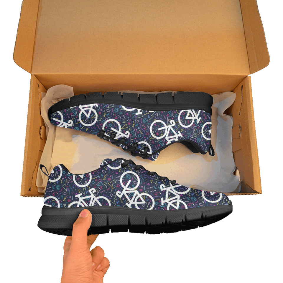 Bicycle Pattern Print Design 03 Men's Breathable Sneakers ( Model 055)