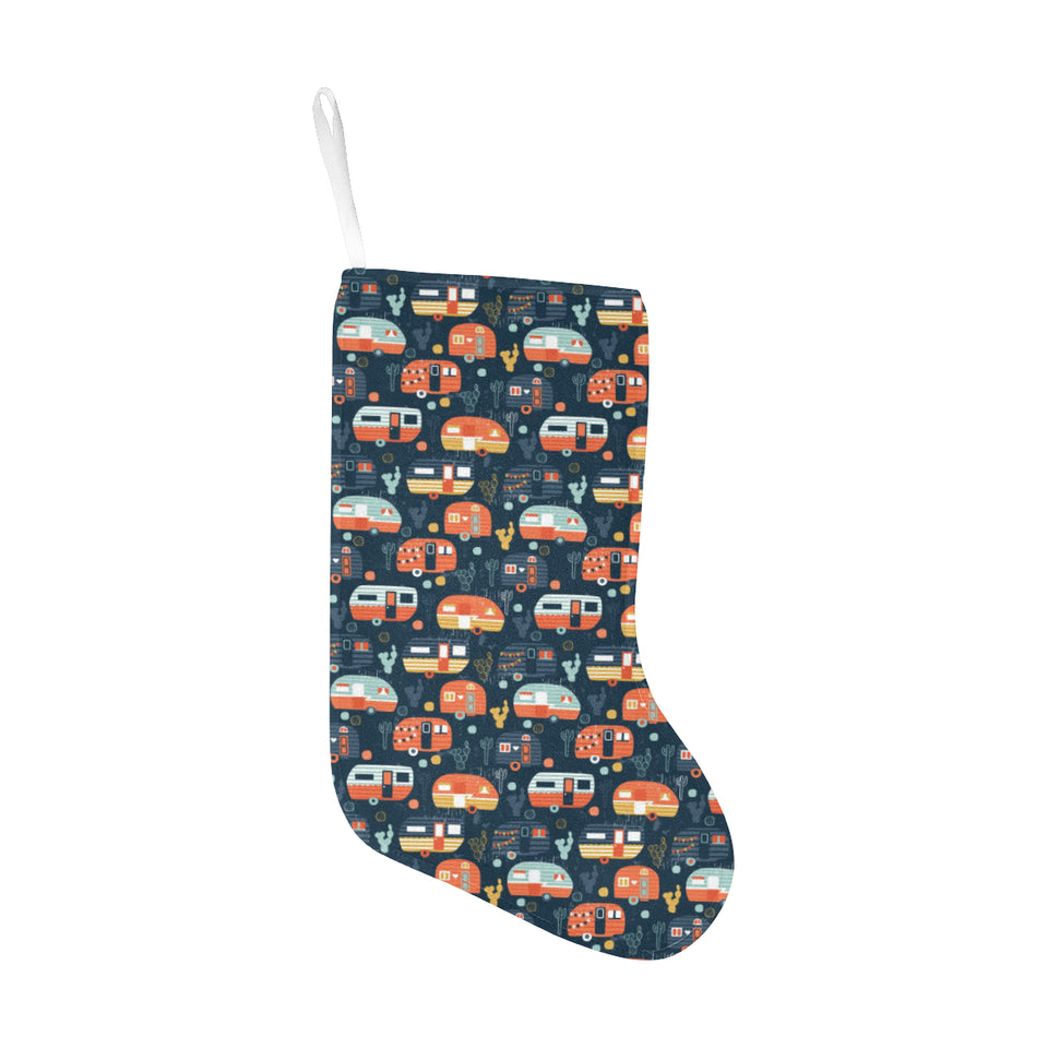Camper Van Pattern Print Design 05 Christmas Stocking